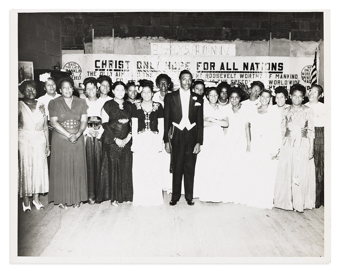 (ENTERTAINMENT--MUSIC.) Group of promotional photographs of the influential early gospel musician Elder Charles D. Beck.